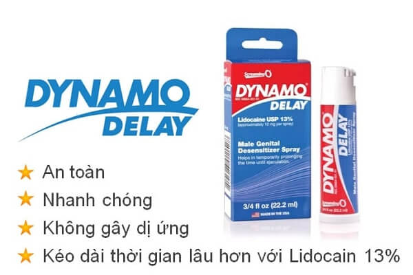 Dynamo Delay Spray Mỹ 22ml - Xịt Chống Xuất Tinh Sớm